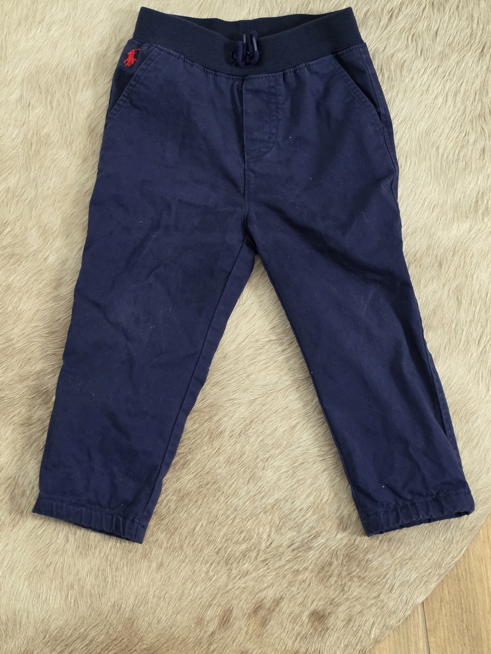 Ralph Lauren Navy Sweat Joggers with Red Polo Stitch